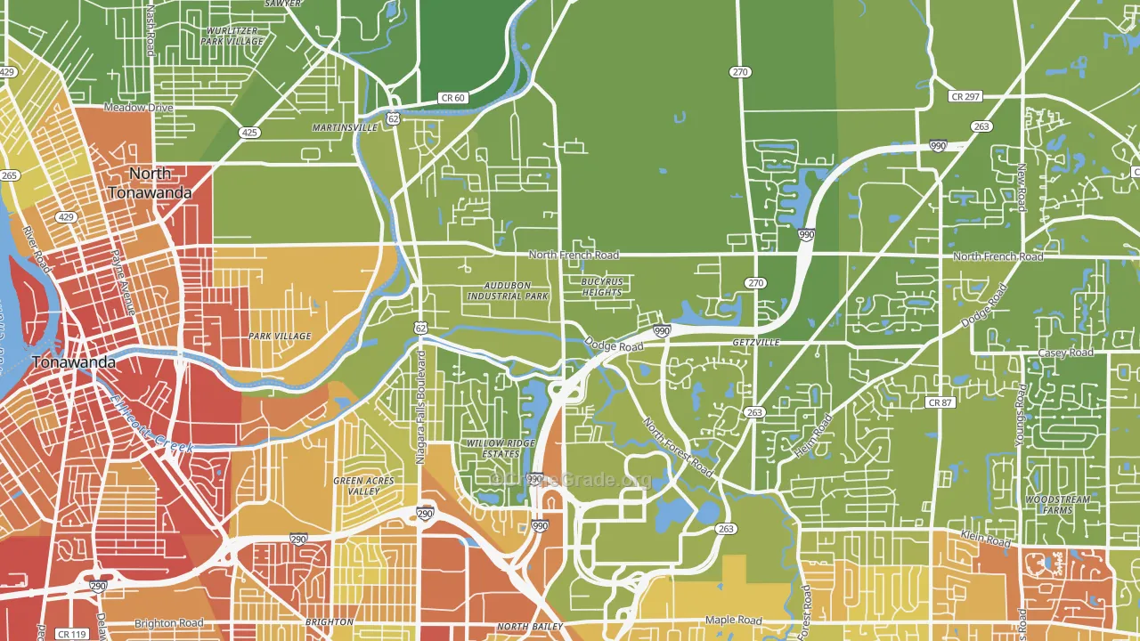14228, NY Map of Vehicle Theft Rates