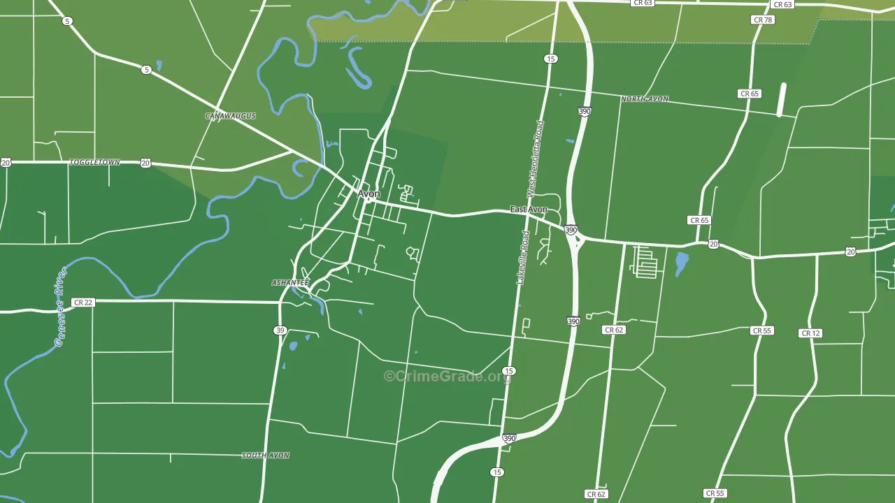 14414, NY Map of Vehicle Theft Rates