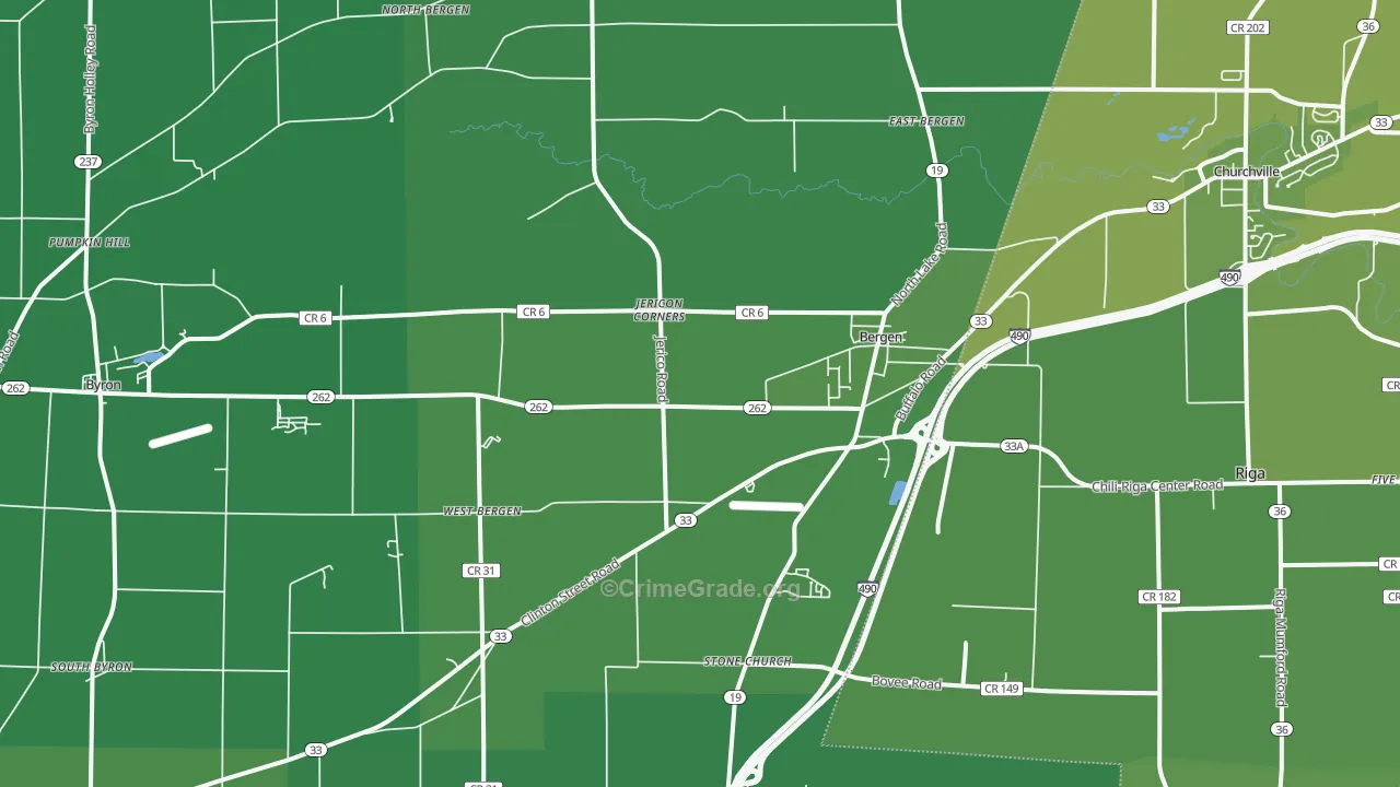 14416, NY Map of Vehicle Theft Rates