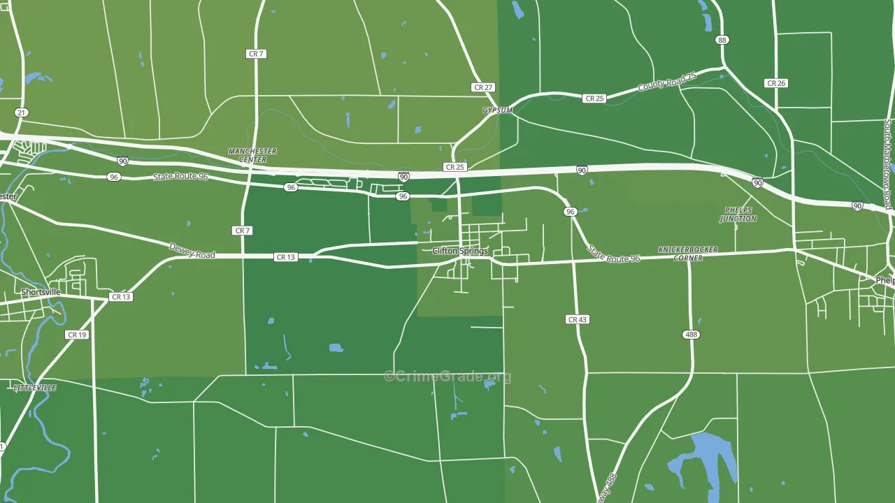 14432, NY Map of Vehicle Theft Rates