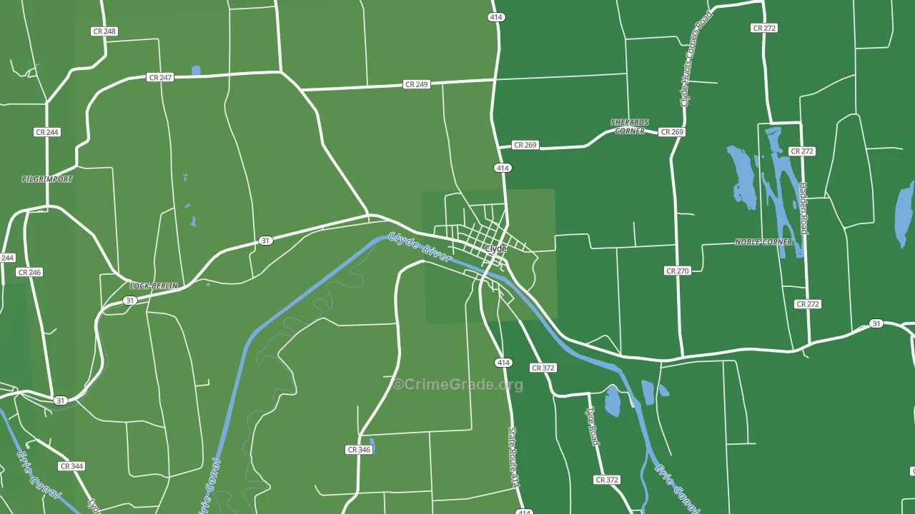 14433, NY Map of Vehicle Theft Rates