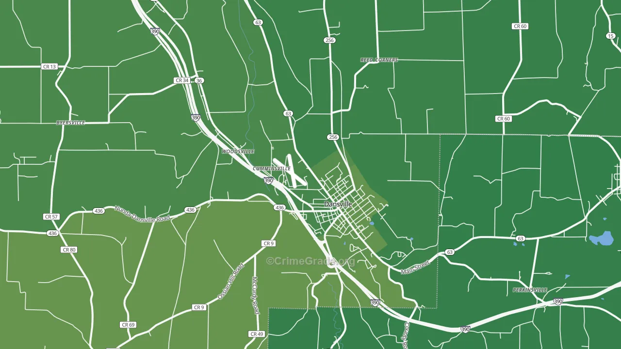 14437, NY Map of Vehicle Theft Rates