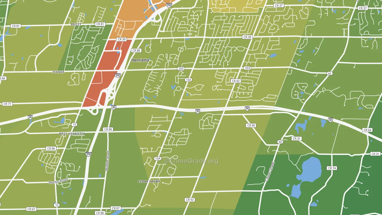 14467, NY Map of Vehicle Theft Rates