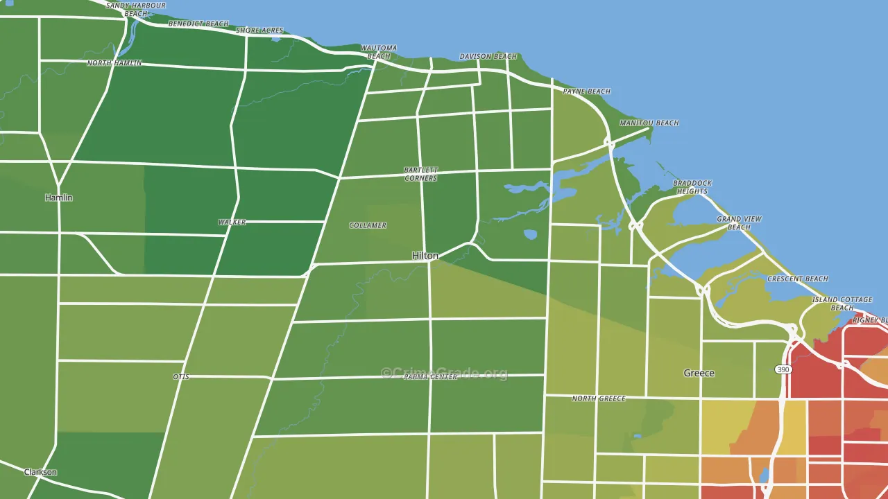 14468, NY Map of Vehicle Theft Rates