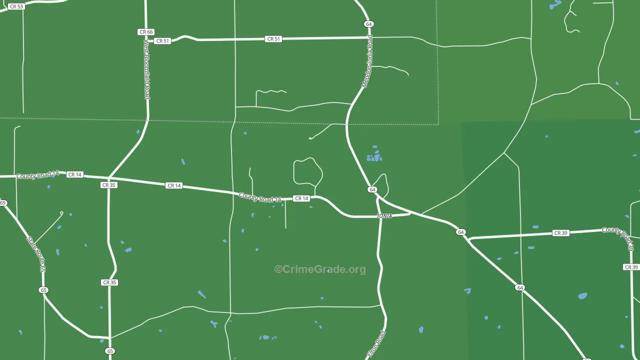 14475, NY Map of Vehicle Theft Rates