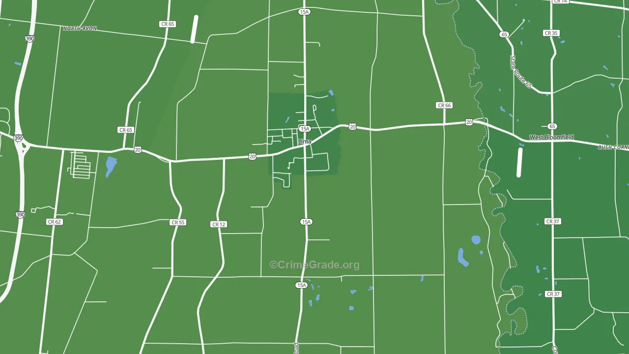 14485, NY Map of Vehicle Theft Rates