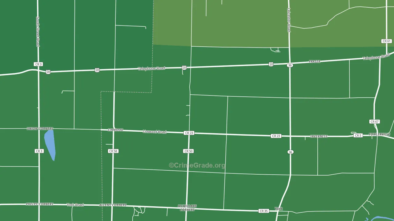 14486, NY Map of Vehicle Theft Rates