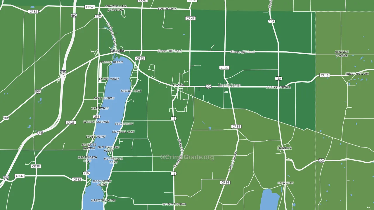 14487, NY Map of Vehicle Theft Rates