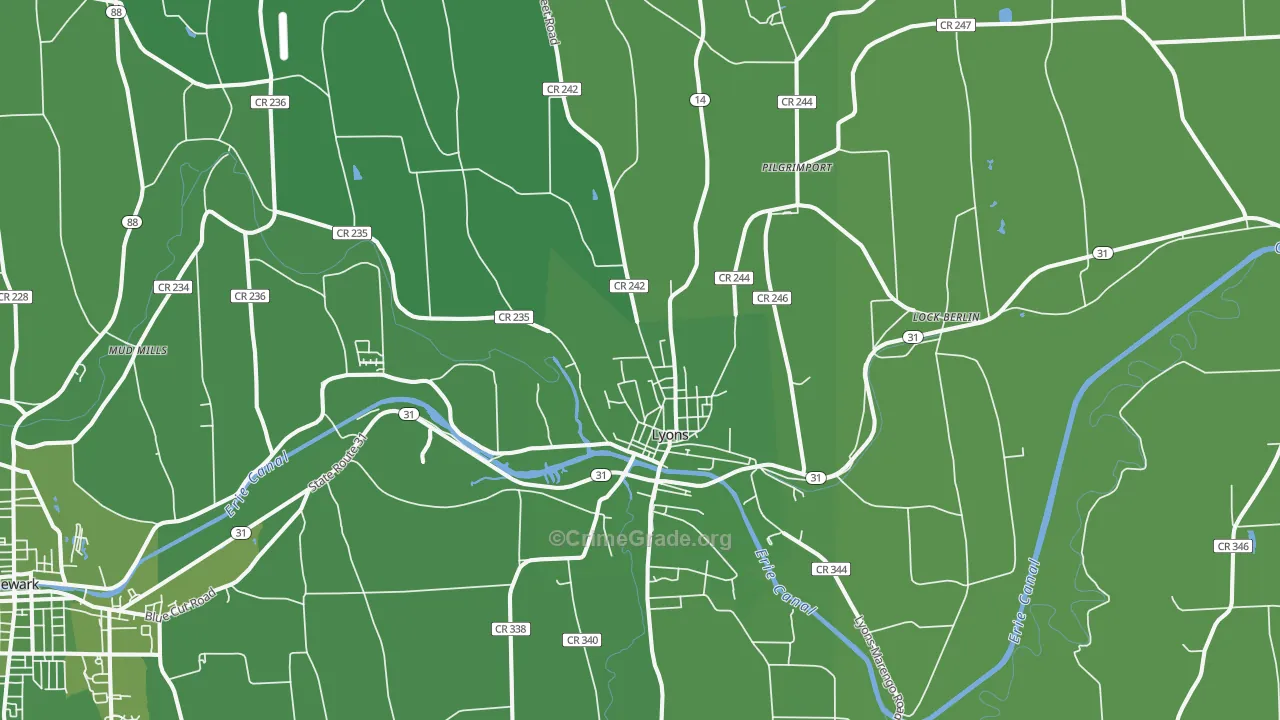 14489, NY Map of Vehicle Theft Rates