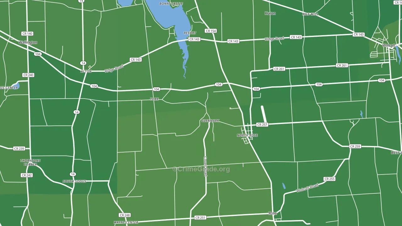 14516, NY Map of Vehicle Theft Rates