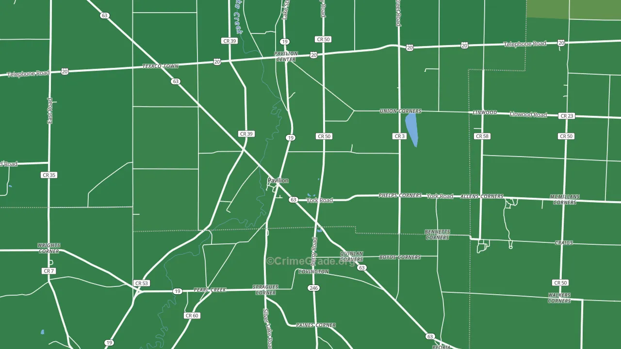 14525, NY Map of Vehicle Theft Rates