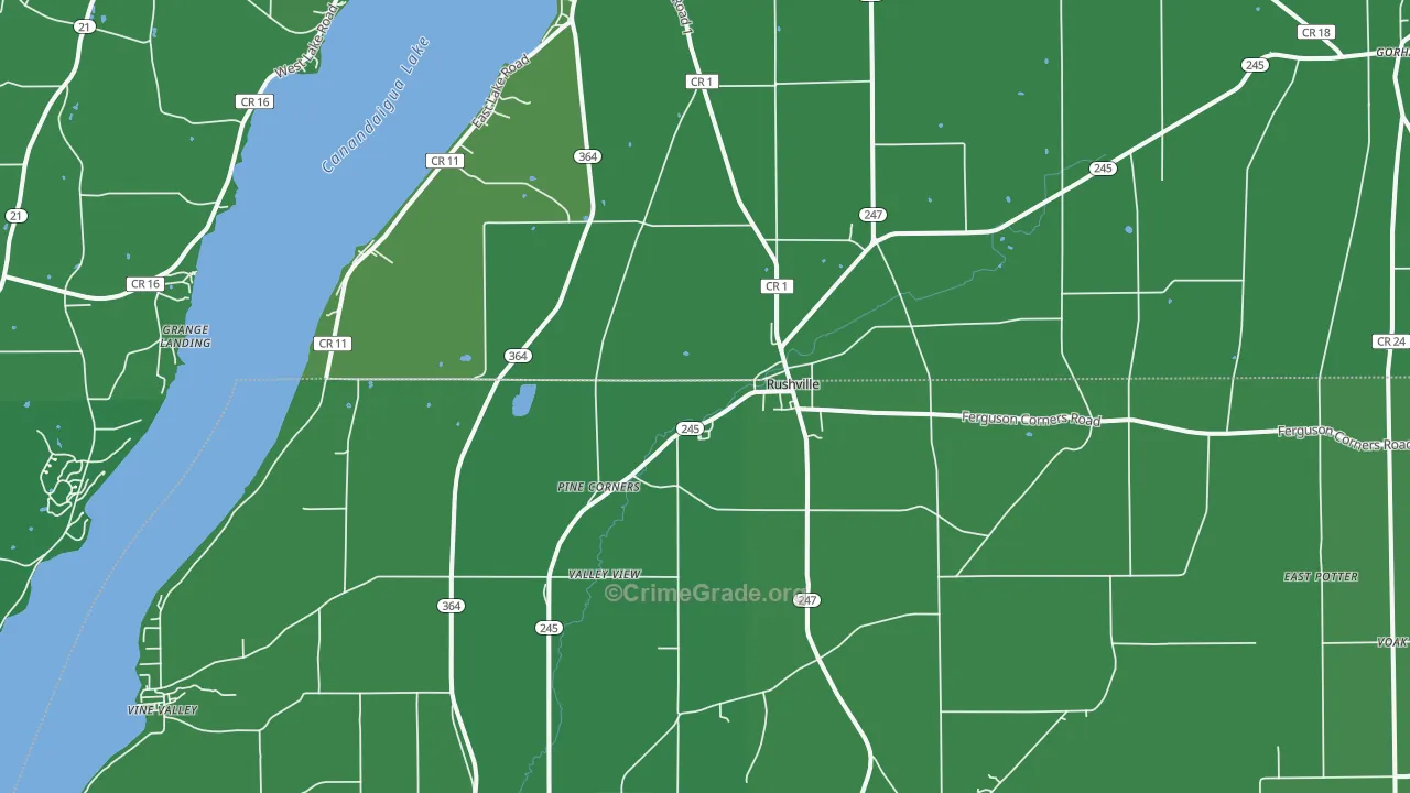 14544, NY Map of Vehicle Theft Rates