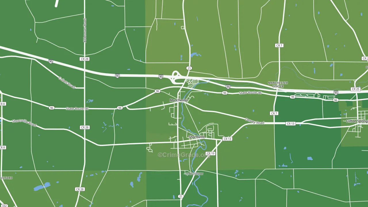 14548, NY Map of Vehicle Theft Rates