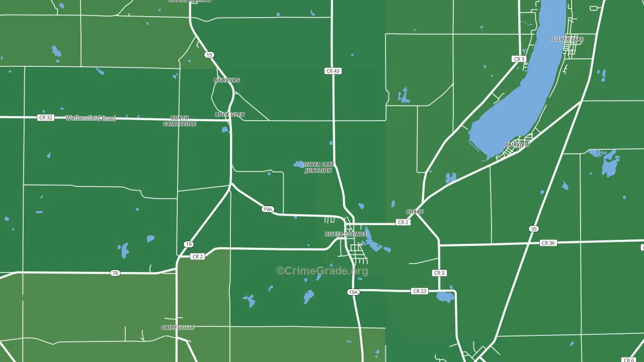 14550, NY Map of Vehicle Theft Rates