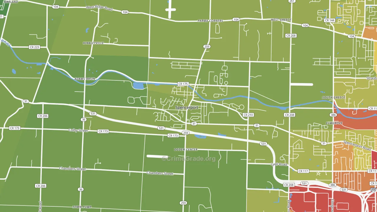 14559, NY Map of Vehicle Theft Rates