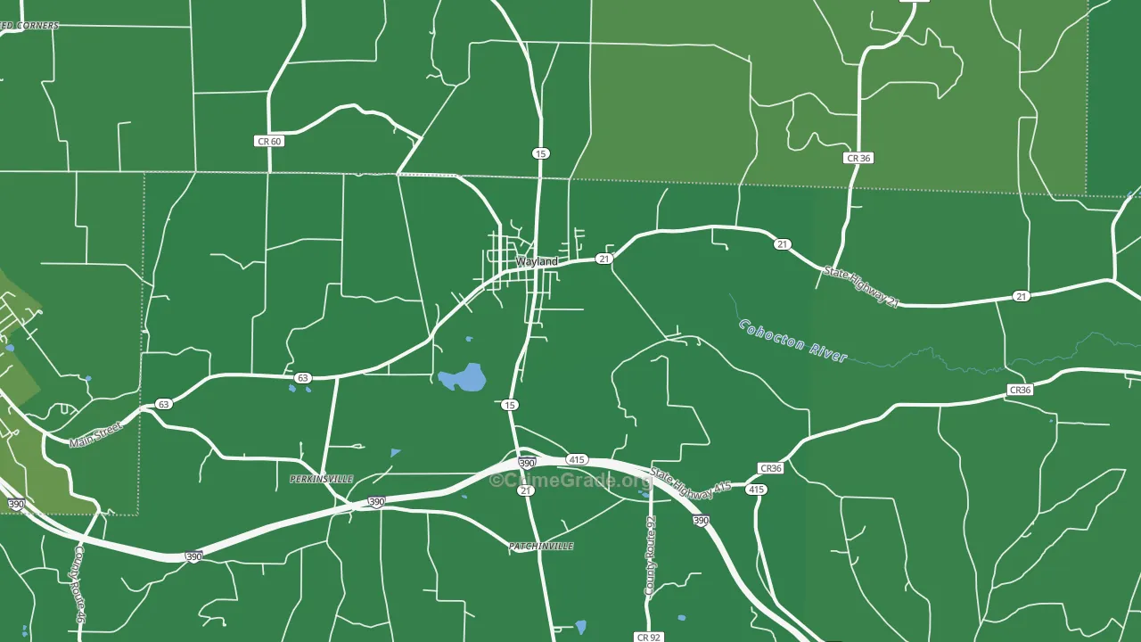 14572, NY Map of Vehicle Theft Rates