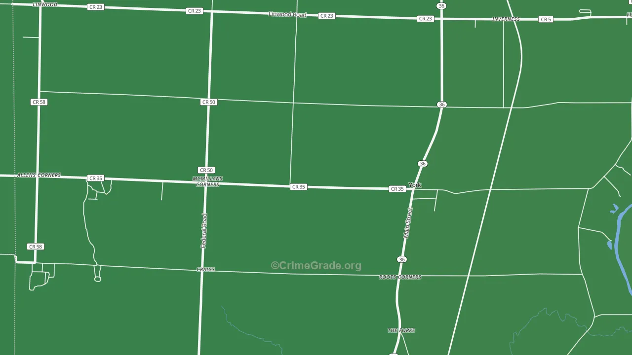 14592, NY Map of Vehicle Theft Rates