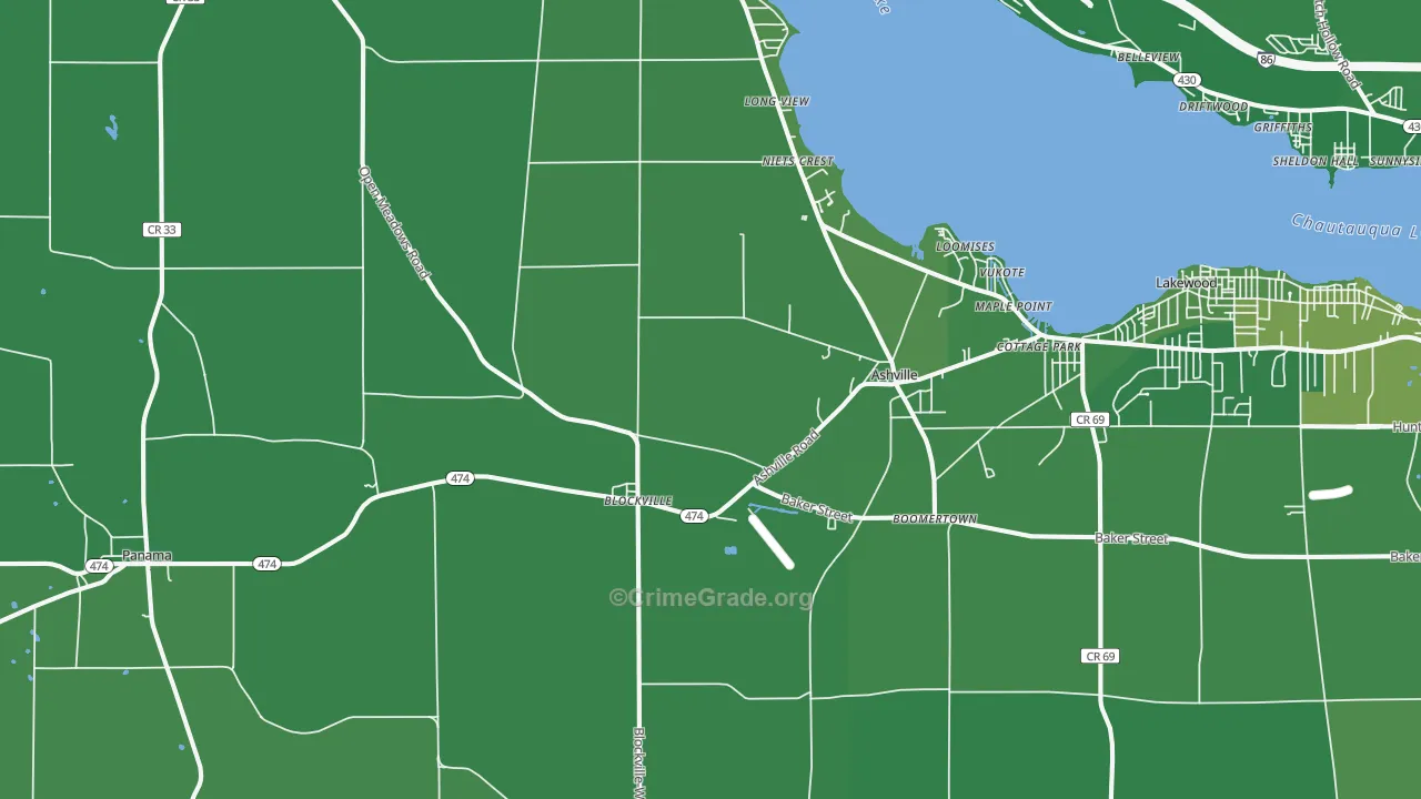 14710, NY Map of Vehicle Theft Rates