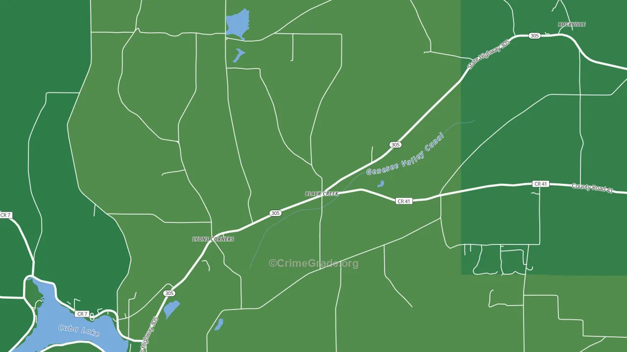 14714, NY Map of Vehicle Theft Rates