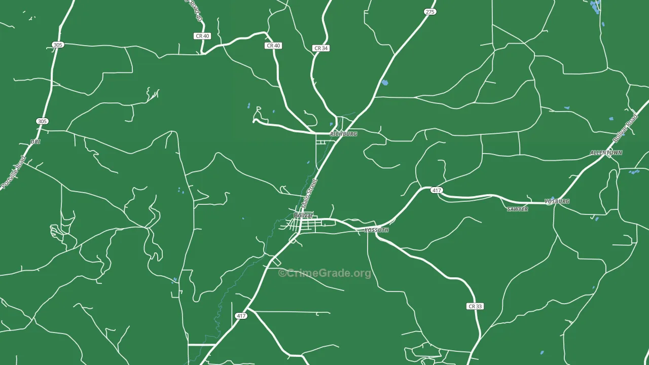 14715, NY Map of Vehicle Theft Rates