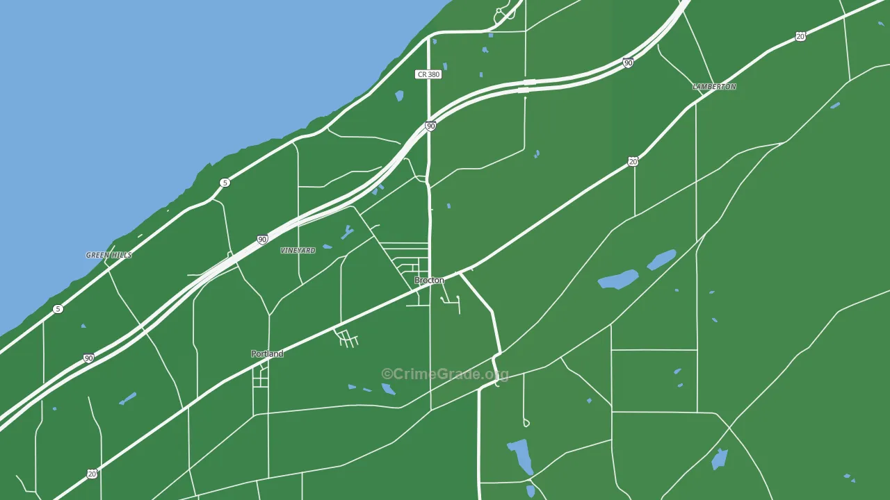 14716, NY Map of Vehicle Theft Rates