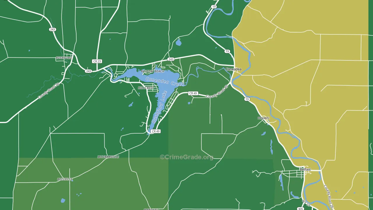 14717, NY Map of Vehicle Theft Rates