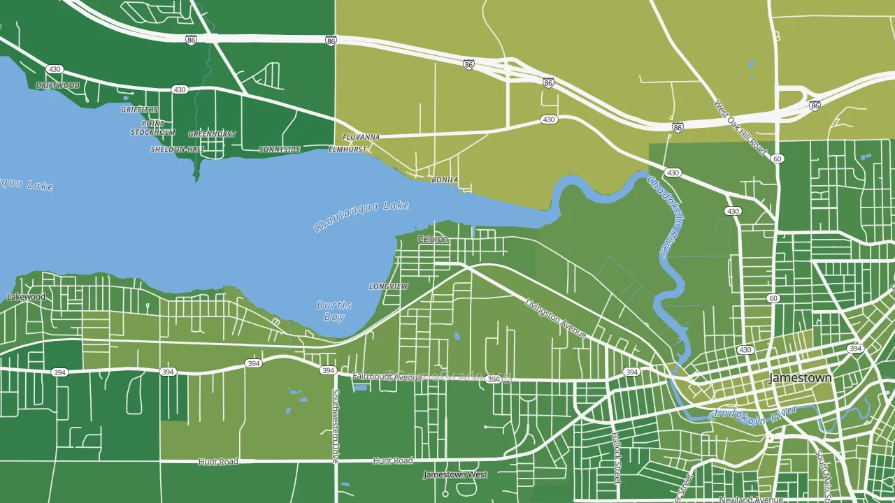 14720, NY Map of Vehicle Theft Rates