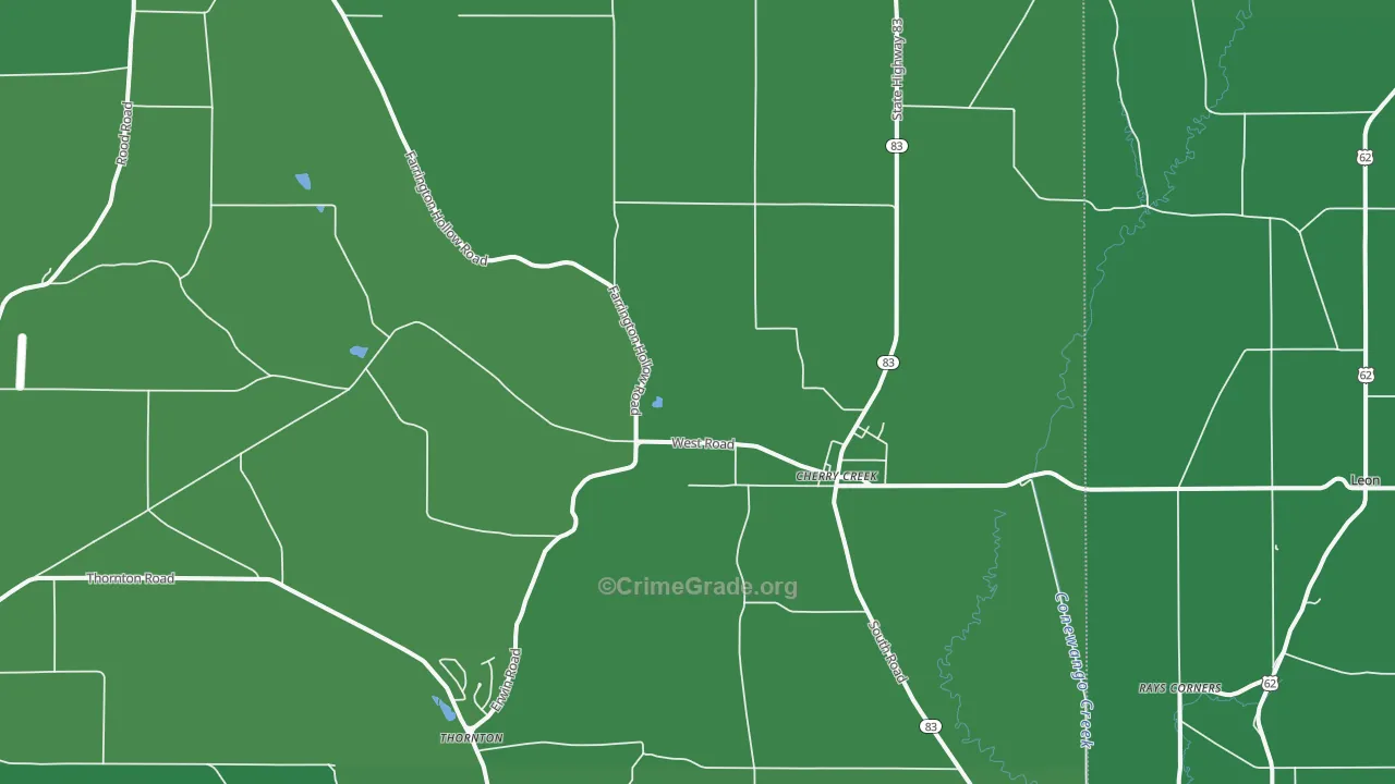 14723, NY Map of Vehicle Theft Rates