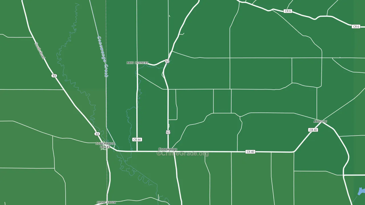 14726, NY Map of Vehicle Theft Rates