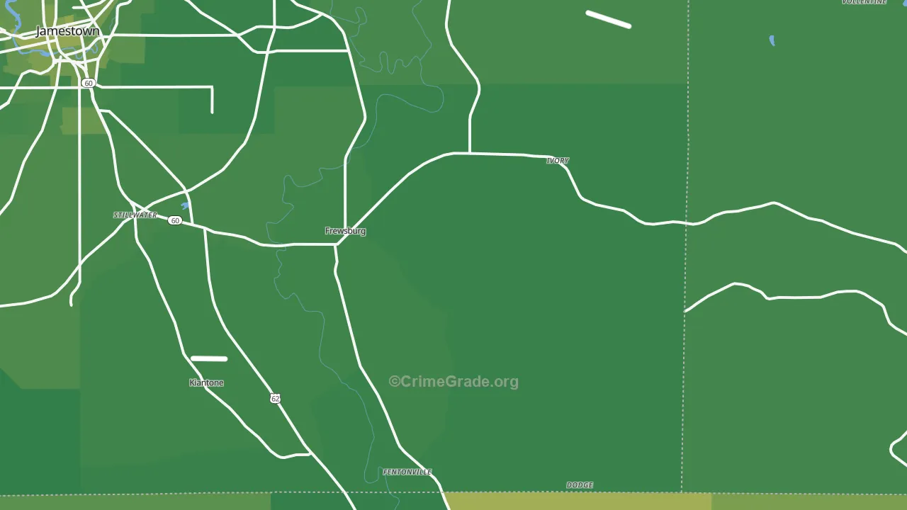 14738, NY Map of Vehicle Theft Rates