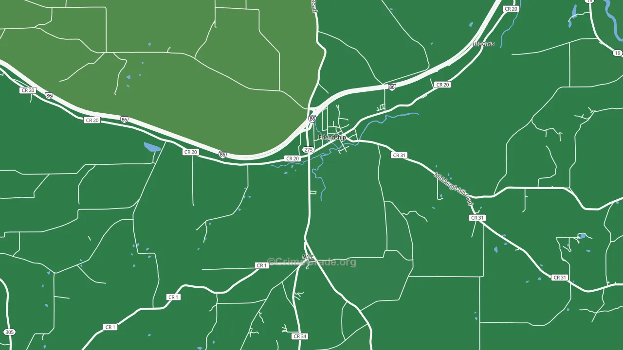 14739, NY Map of Vehicle Theft Rates