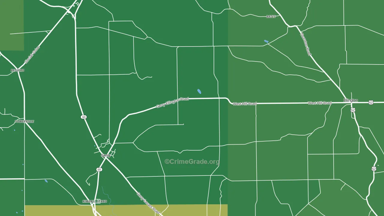 14740, NY Map of Vehicle Theft Rates