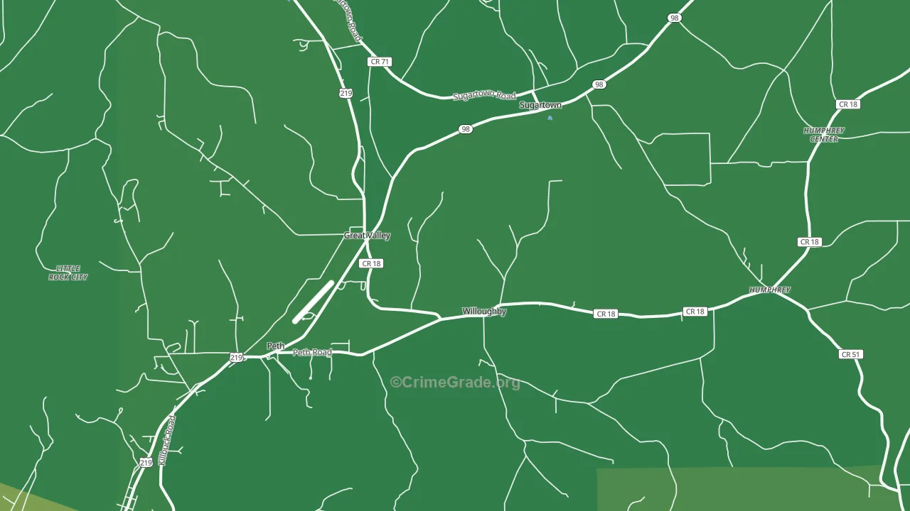 14741, NY Map of Vehicle Theft Rates