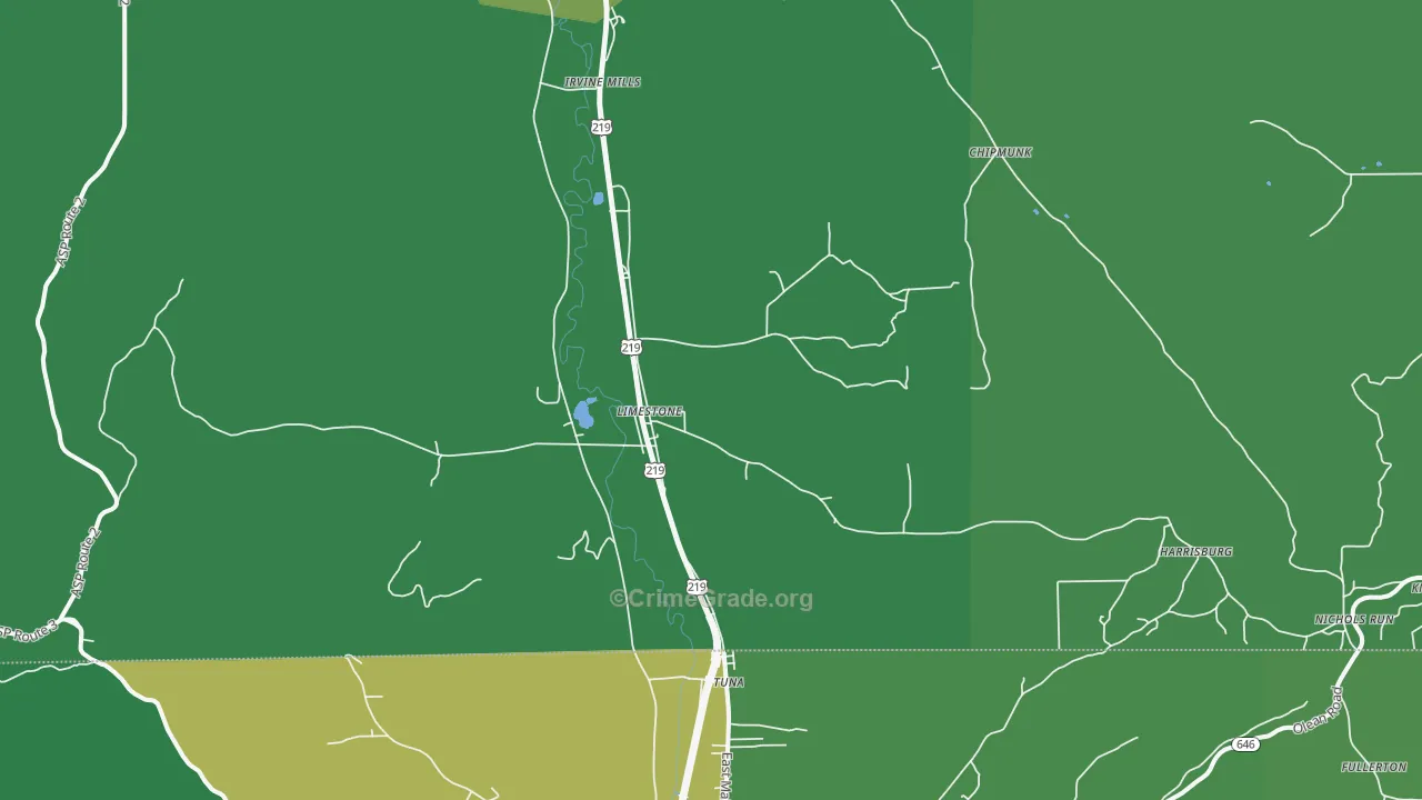 14753, NY Map of Vehicle Theft Rates