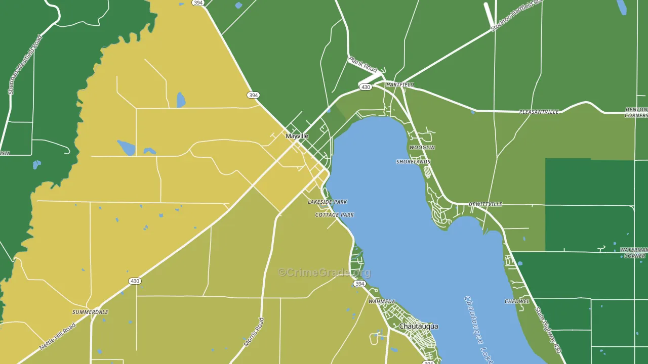 14757, NY Map of Vehicle Theft Rates