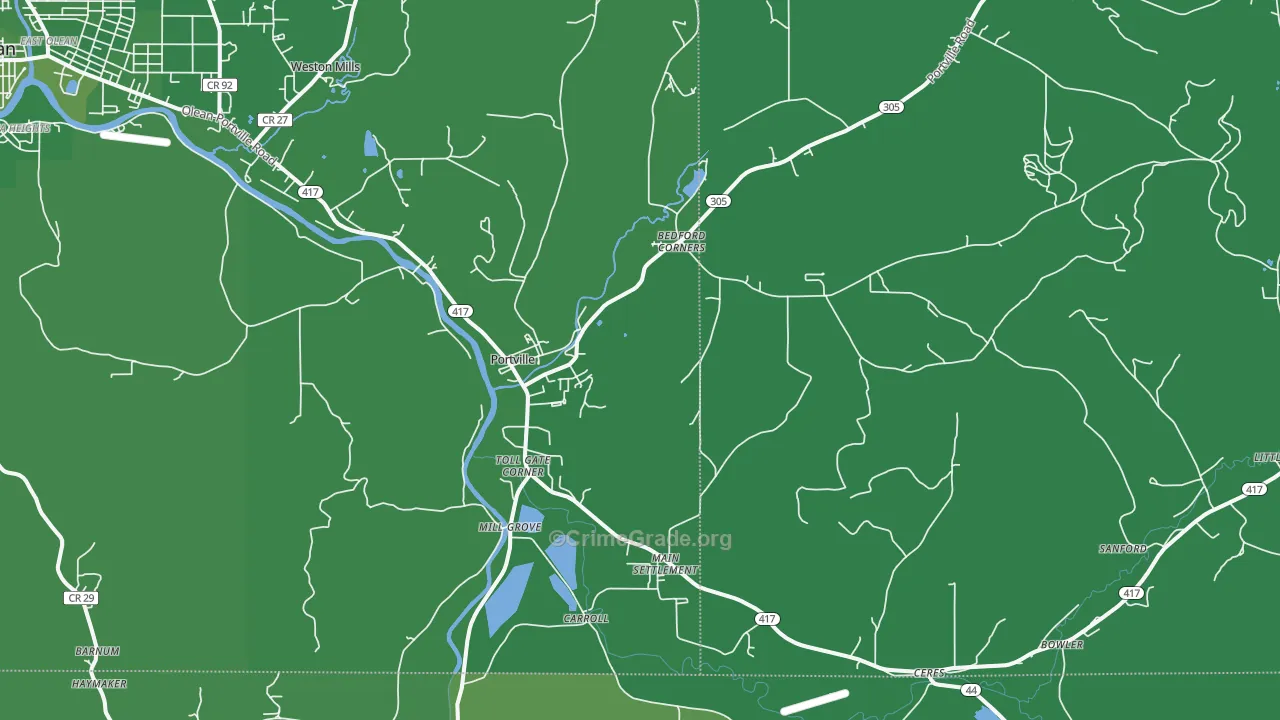 14770, NY Map of Vehicle Theft Rates