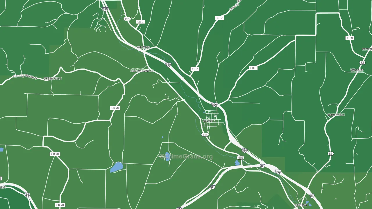 14809, NY Map of Vehicle Theft Rates