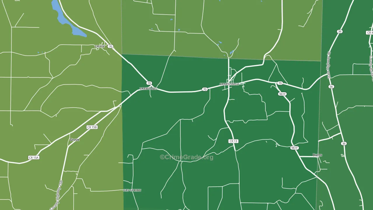 14822, NY Map of Vehicle Theft Rates