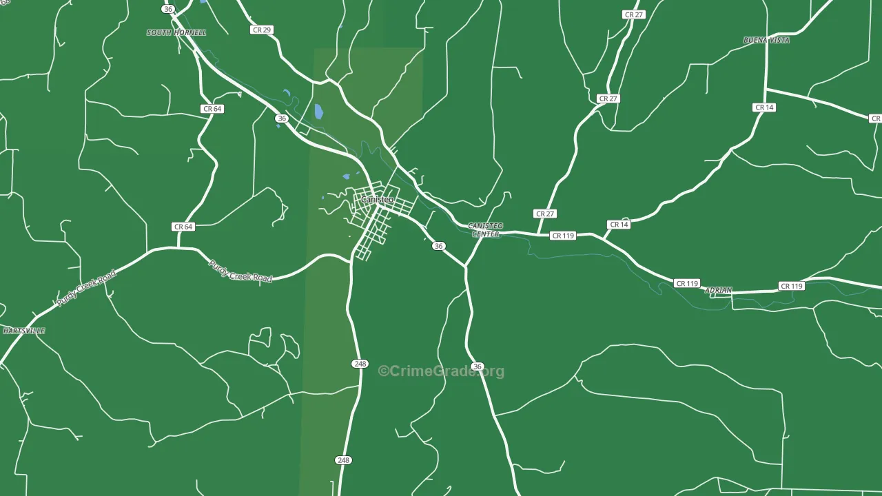 14823, NY Map of Vehicle Theft Rates
