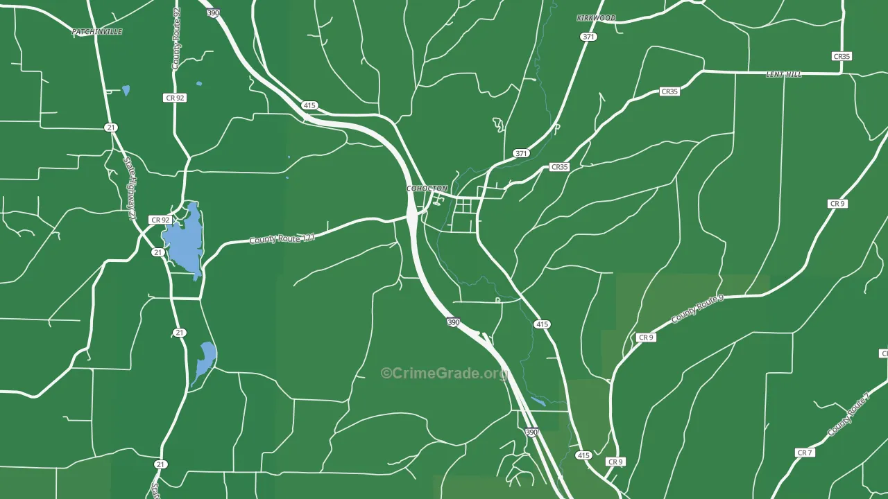 14826, NY Map of Vehicle Theft Rates