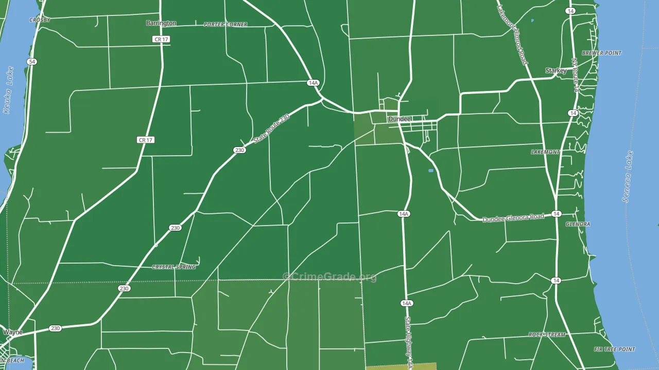 14837, NY Map of Vehicle Theft Rates