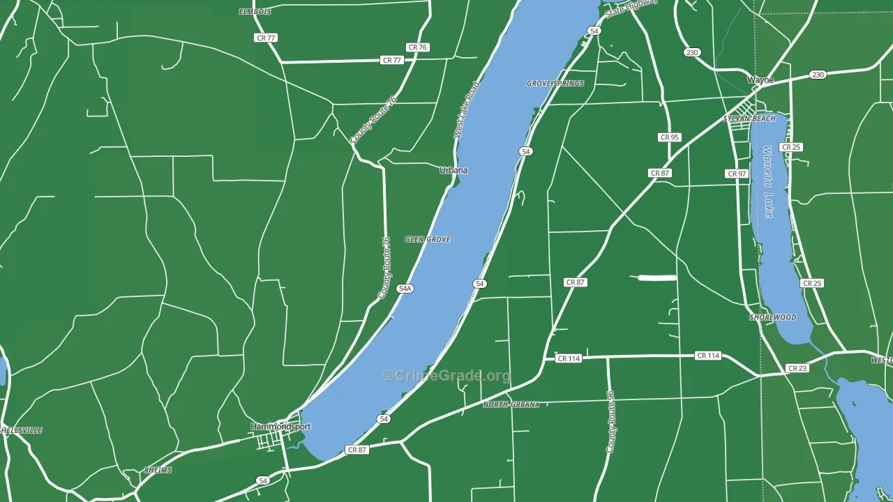 14840, NY Map of Vehicle Theft Rates