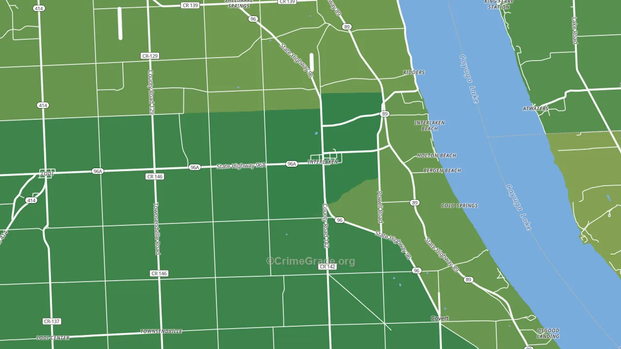 14847, NY Map of Vehicle Theft Rates