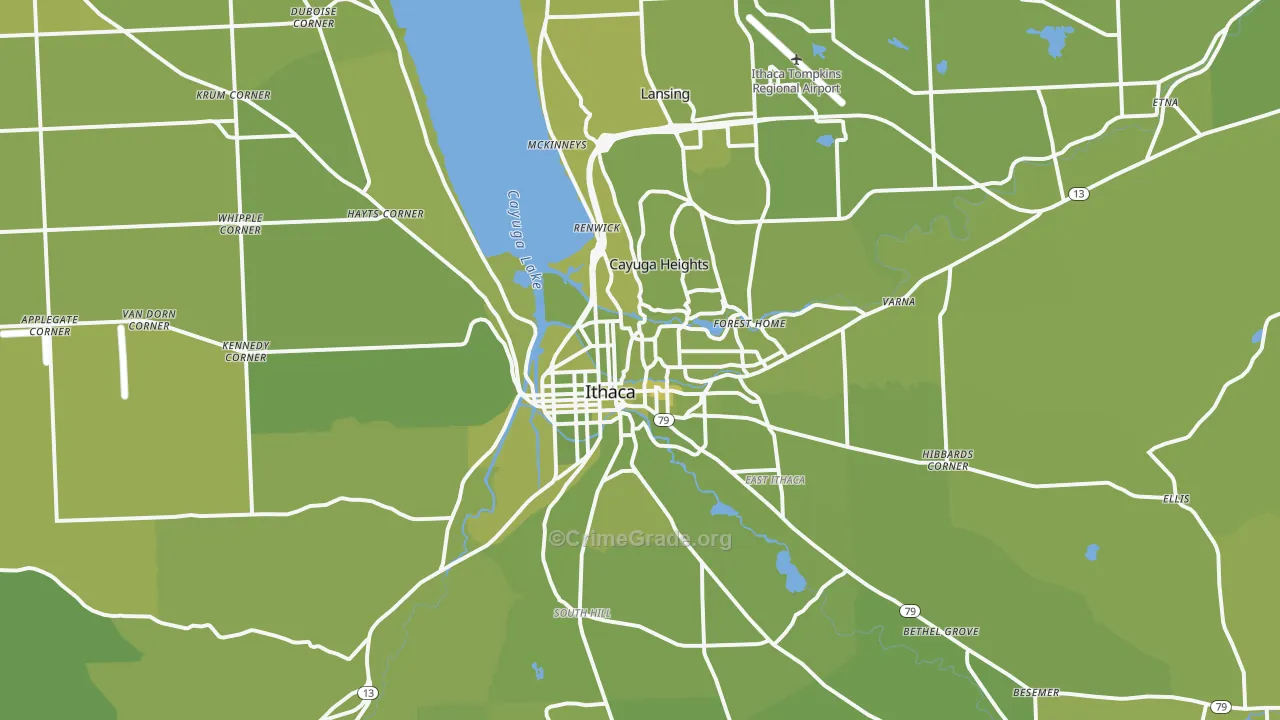 14850, NY Map of Vehicle Theft Rates