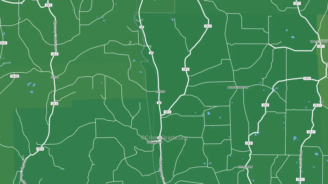 14859, NY Map of Vehicle Theft Rates