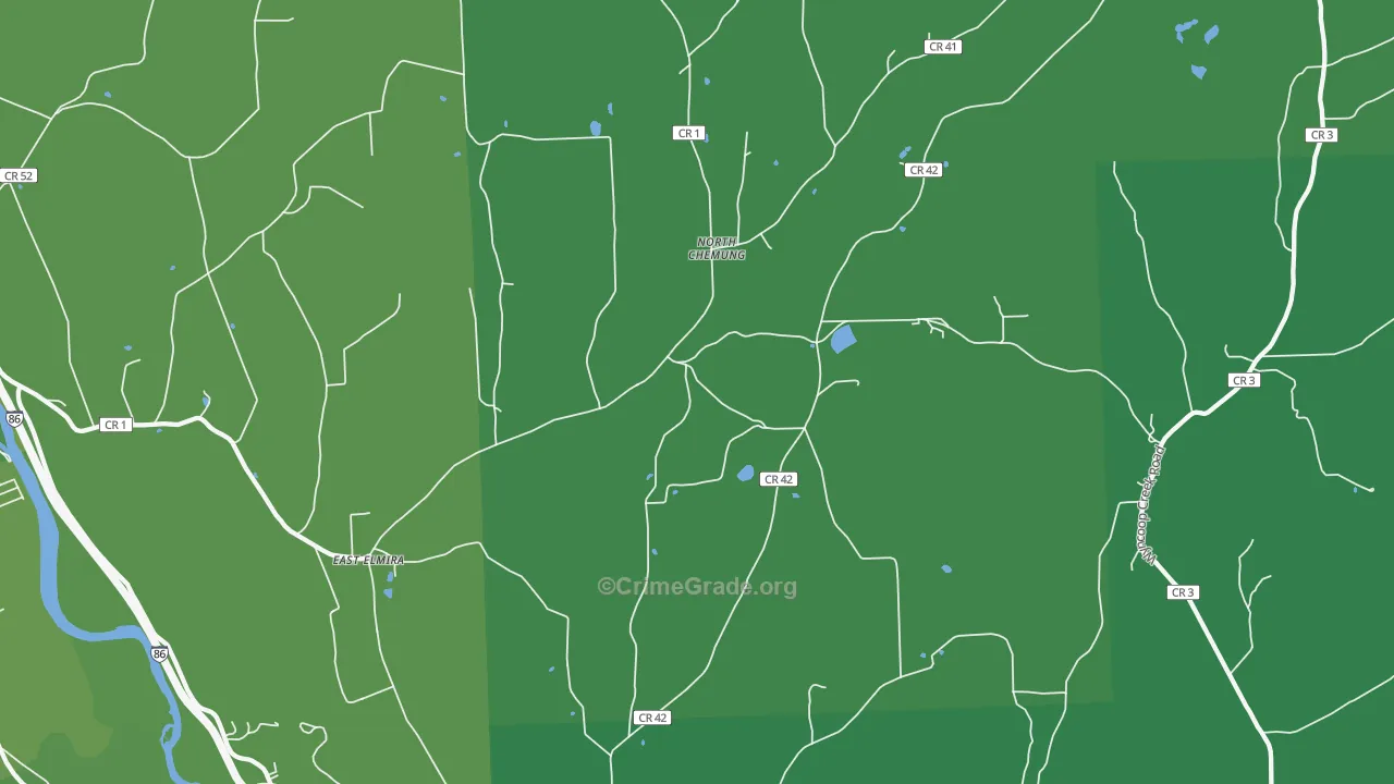 14861, NY Map of Vehicle Theft Rates