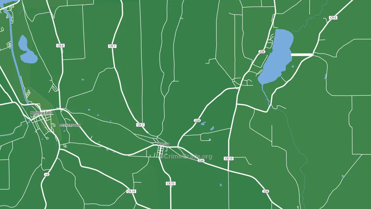 14869, NY Map of Vehicle Theft Rates