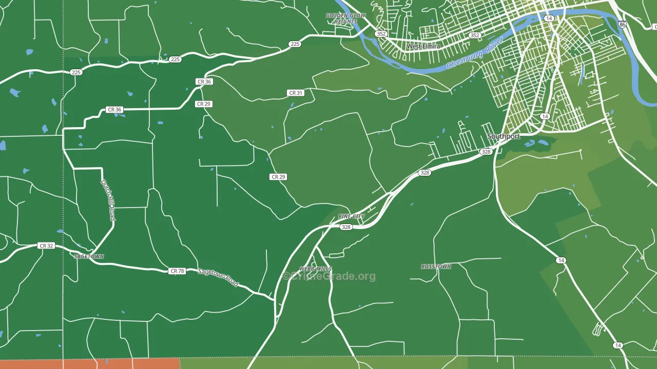 14871, NY Map of Vehicle Theft Rates
