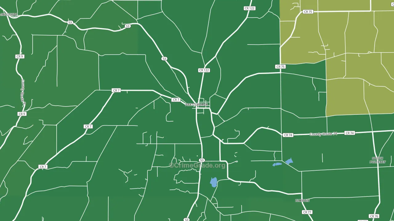 14873, NY Map of Vehicle Theft Rates