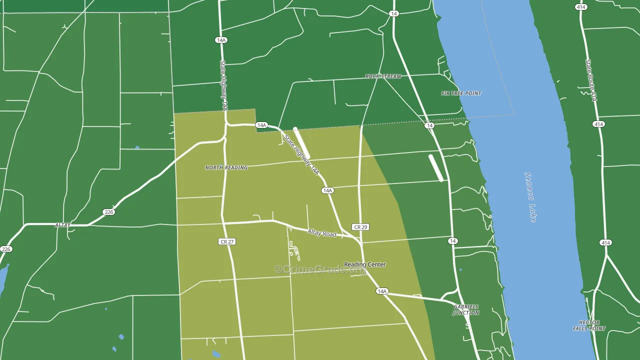 14878, NY Map of Vehicle Theft Rates